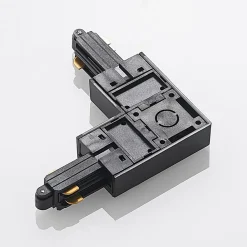 Lindby Skinnesystem>-hjørnestik Linaro, sort, 1-faset system