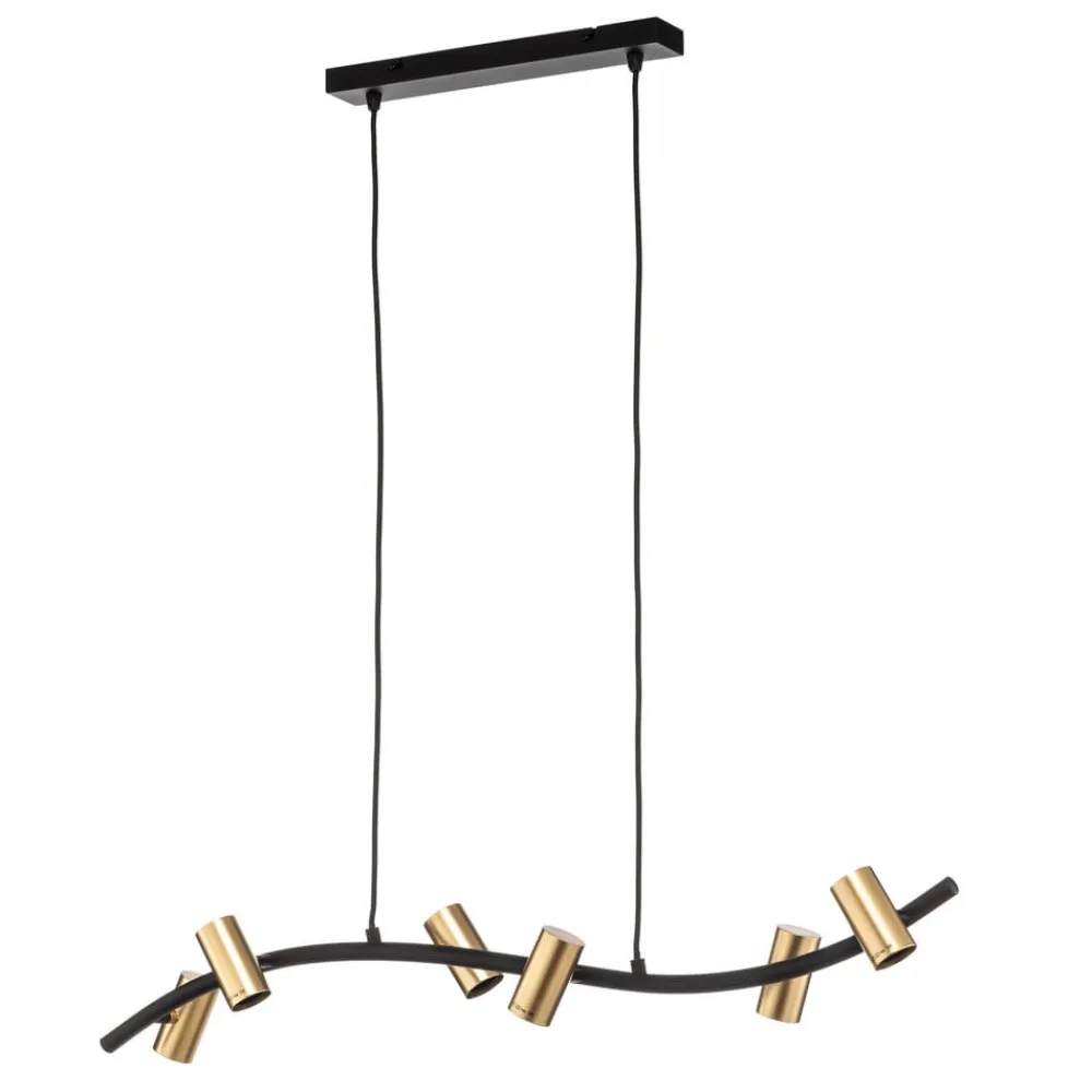Lindby -pendel Anito, sort/guld, metal, 100 cm, E27