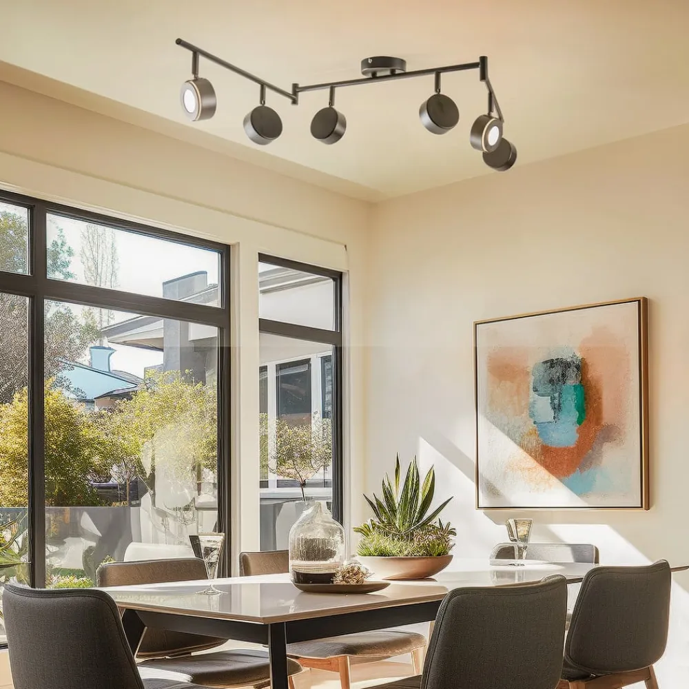 -spot Jyla, sort, 2.700 K, 6-lys, GX53^Lindby Outlet