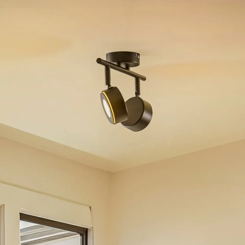 Lindby -spot Jyla, sort, 2.700 K, 2-lys, GX53