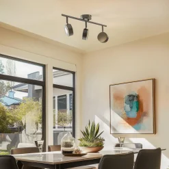 Lindby Arbejdsrum/Kontor>-spot Jyla, sort, 2.700 K, 3-lys, GX53