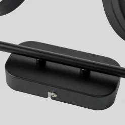 Lindby -spot Neros, sort, 2-lys, 31,5 cm, CCT, jern