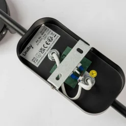 Lindby -spot Neros, sort, 2-lys, 31,5 cm, CCT, jern