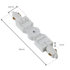 Lindby Skinnesystem>-stik Linaro, hvid, justerbar, 1-faset