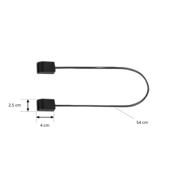 Lindby Skinnesystem>-stik Lumaro, kabellængde 54 cm, sort, PVC