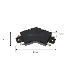 -stik Lumaro, sort, 135°, plast^Lindby Best