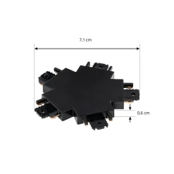 -stik Lumaro, 5-vejs, sort, plast^Lindby Online