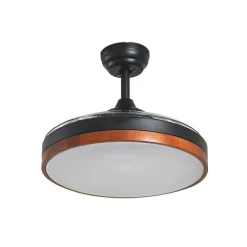 Lindby Lindy LED-loftventilator Oras, sort, DC, støjsvag, 107 cm