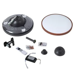 Lindby Lindy LED-loftventilator Oras, sort, DC, støjsvag, 107 cm