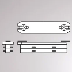 Molto Luce Skinnesystem>Lineær konnektor til Volare-skinne, 70 mm