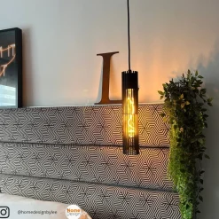 Lucide Lionel-pendel med skærm af metalstiver