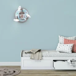 Børn Elobra Little Indians loftlampe, vaskebjørnen Oskar, blå