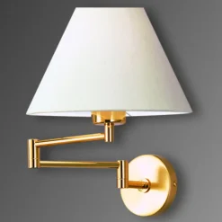 Livas drejelig væglampe, poleret messing^Knapstein Online