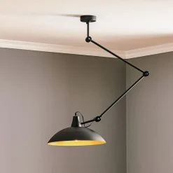 ALDEX Loftlamper|Pendellamper>Loftlampe 808 justerbar 1 lyskilde sort/guld