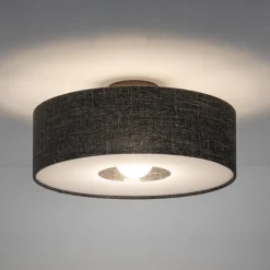 Nowodvorski Lighting Loftlampe Amarela M, sort melange, tekstil, E27