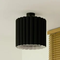 Duolla Loftlamper|Loftlamper>Loftlampe Aria, sort, mikrofiber, E27