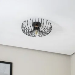 Loftlampe Aspendos N-641, sort, metal, Ø 36 cm^Opviq Clearance