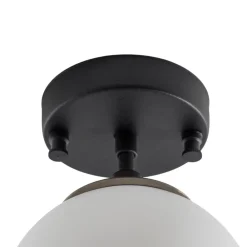 Loftlampe Atmaca, 1 lyskilde, sort, glas, Ø 15 cm^Opviq Clearance