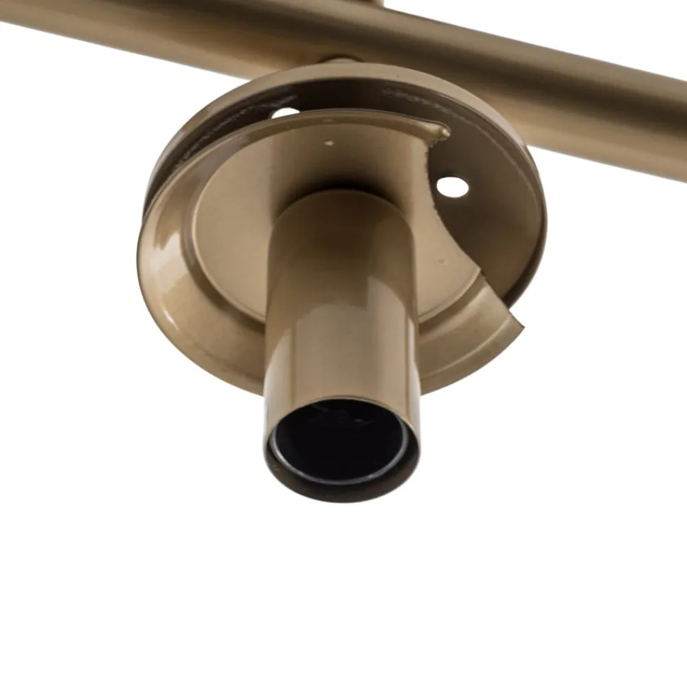 Opviq Gang|Loftlamper>Loftlampe Atmaca, 3 lyskilder, antik guld, glas, 60 cm