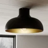 Loftlampe Basca, udvendig sort, indvendig guld^Luminex Online