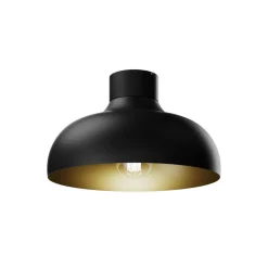 Loftlampe Basca, udvendig sort, indvendig guld^Luminex Online