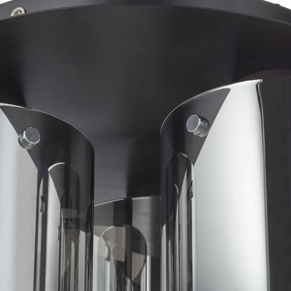 Loftlampe Beth med røgglas, 3 lyskilder^Brilliant Online