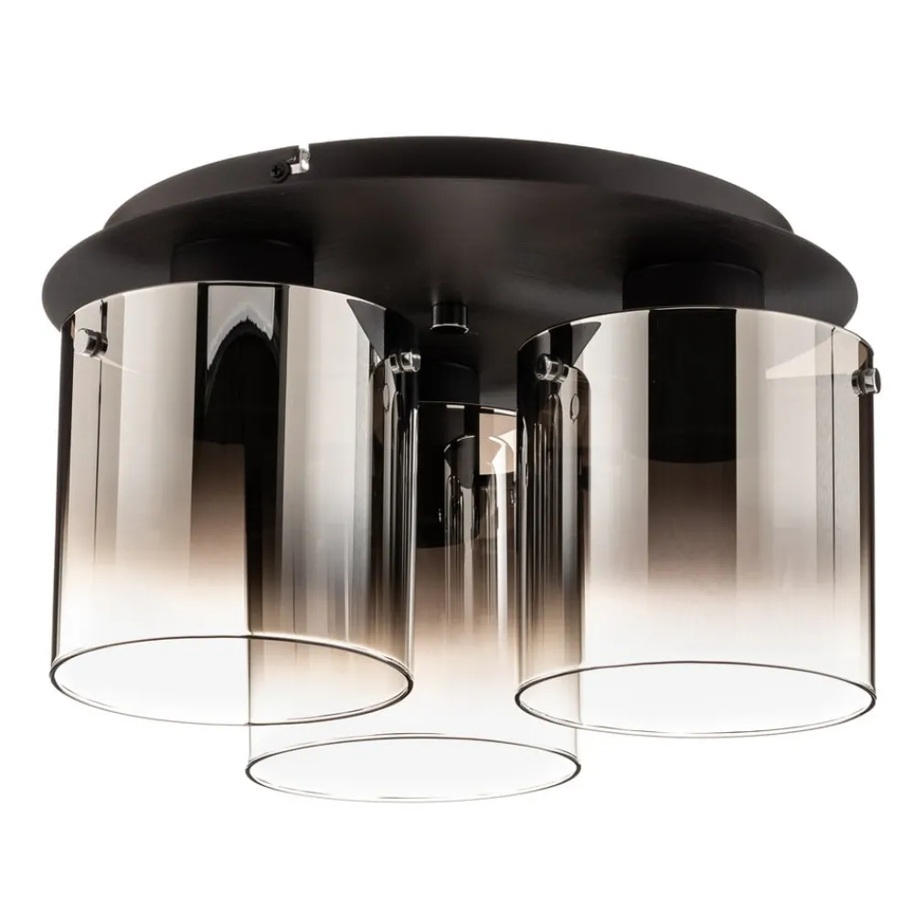 Loftlampe Beth med røgglas, 3 lyskilder^Brilliant Online