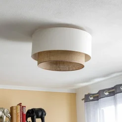 Duolla Loftlamper|Loftlamper>Loftlampe Boho, Ø 45 cm ecru/jute