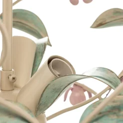 Luminex Loftlampe BUTTERFLY, creme/grøn/rosa, stål, 3 lyskilder