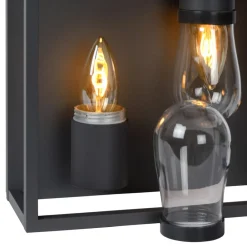 Lucide Loftlampe Carlyn badeværelse 2 lyskilder sort