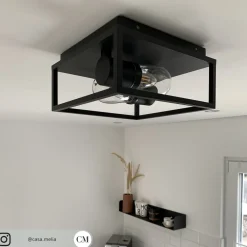 Lucide Loftlampe Carlyn badeværelse 2 lyskilder sort