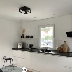 Lucide Loftlampe Carlyn badeværelse 2 lyskilder sort