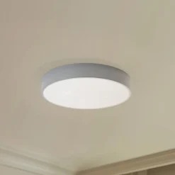 TEMAR LIGHTING Loftlamper>Loftlampe Cleo, Ø 50 cm, IP54, grå, metal, E27