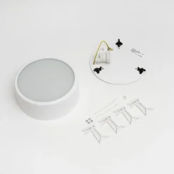 TEMAR LIGHTING Loftlampe Cleo, Ø 20 cm, IP20, hvid, metal, E27