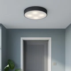 Loftlampe Cleo, Ø 50 cm, IP20, sort, metal, E27^TEMAR LIGHTING Online