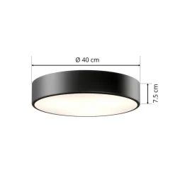 Loftlampe Cleo, Ø 40 cm, IP20, sort, metal, E27^TEMAR LIGHTING Discount