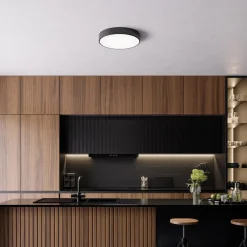 TEMAR LIGHTING Loftlampe Cleo, Ø 50 cm, IP54, sort, metal, E27