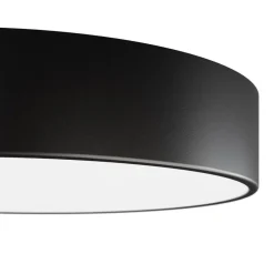 TEMAR LIGHTING Loftlampe Cleo, Ø 20 cm, IP54, sort, metal, E27