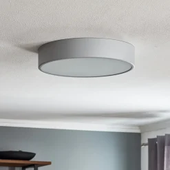 Loftlampe Cleo 400, grå, sensor, IP20, Ø 40 cm, metal^TEMAR LIGHTING Clearance