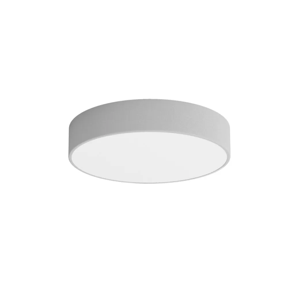 TEMAR LIGHTING Loftlampe Cleo 400, grå, sensor, IP54, Ø 40 cm, metal
