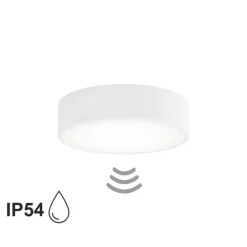 Loftlampe Cleo 300, hvid, sensor, IP54, Ø 30 cm, metal^TEMAR LIGHTING Clearance