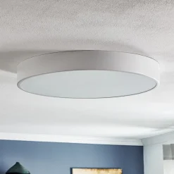 TEMAR LIGHTING Loftlampe Cleo 600, hvid, sensor, IP20, Ø 60 cm, metal