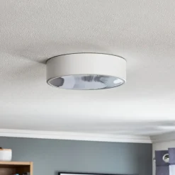 TEMAR LIGHTING Loftlampe Cleo 300, IP54, Ø 30 cm hvid