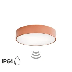 Loftlampe Cleo 400, kobber, sensor, IP54, Ø 40 cm, metal^TEMAR LIGHTING Hot