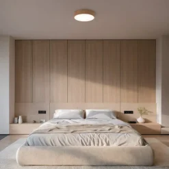 Loftlampe Cleo DR800, egetræ, Ø 80 cm, 6 lyskilder, E27^TEMAR LIGHTING