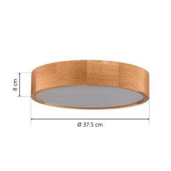 Loftlampe Cleo DR375, IP54, Ø 37,5 cm, egetræ, E27^TEMAR LIGHTING Sale