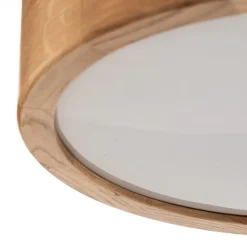 TEMAR LIGHTING Loftlampe Cleo DR275, IP54, Ø 27,5 cm, egetræ, E27