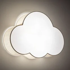 Børn TK Lighting Loftlampe Cloud, beige, 63 cm lang, tekstil, sky, E27