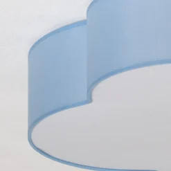 Børn TK Lighting Loftlampe Cloud, blå, 63 cm lang, tekstil, sky, E27