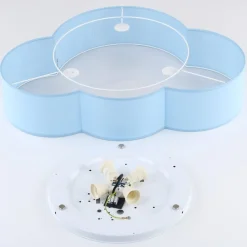 Børn TK Lighting Loftlampe Cloud, blå, 63 cm lang, tekstil, sky, E27